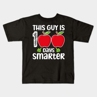 This Guy Is 100 Days Smarter 100th Day Of School Kids T-Shirt